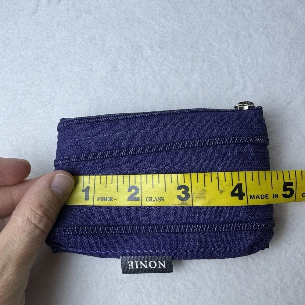 Zipper Wallet By Nonie‎ Zip Around Blue Purple Coin Pouch 4.5